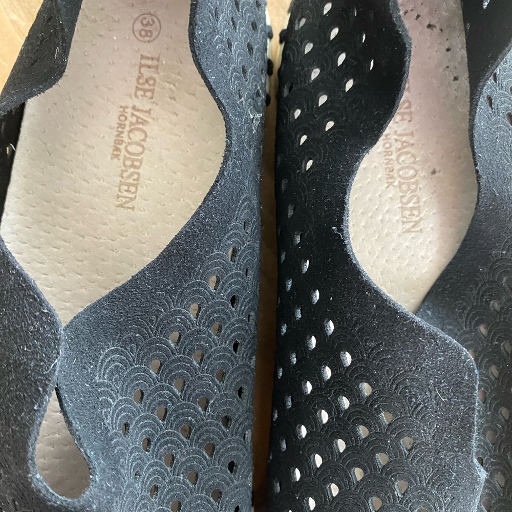 Black Perforated Slip-On Shoes. ILSE Jacobsen - Picture 4 of 7